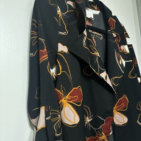 Print Blazer Style Coat / Top size Small - Picture 2 of 5